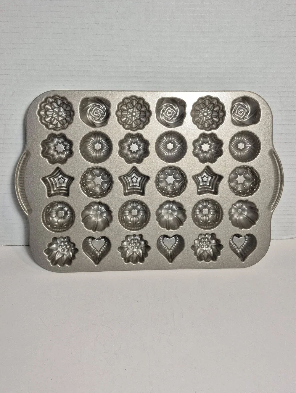Nordic Ware Silver Mini Bundt Teacakes and Candies Specialty Mold Pan NWOT